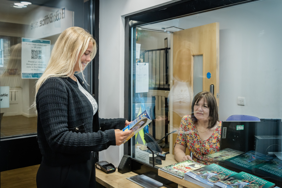 Booking theatre tickets at the box office