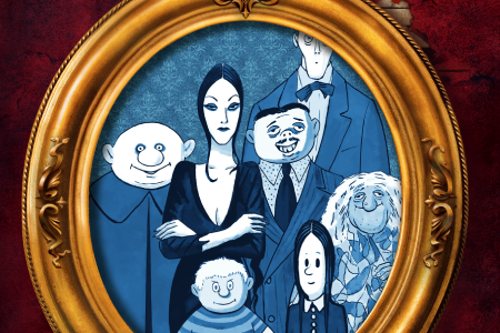 The addams family show card