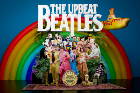 Up beat beatles show card