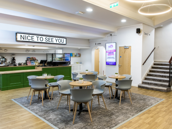 Foyer and cafe area